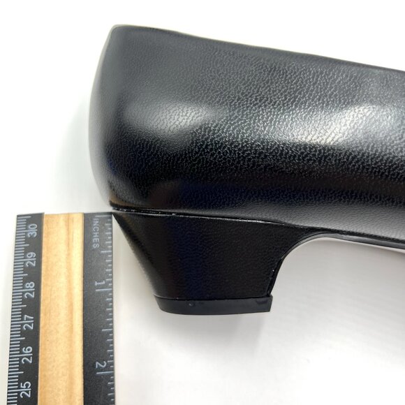 8 EXTRA WIDE WIDTH Soft Style Womens Angel Low‎ Kitten Block Heels Pumps Shoes - Picture 12 of 13